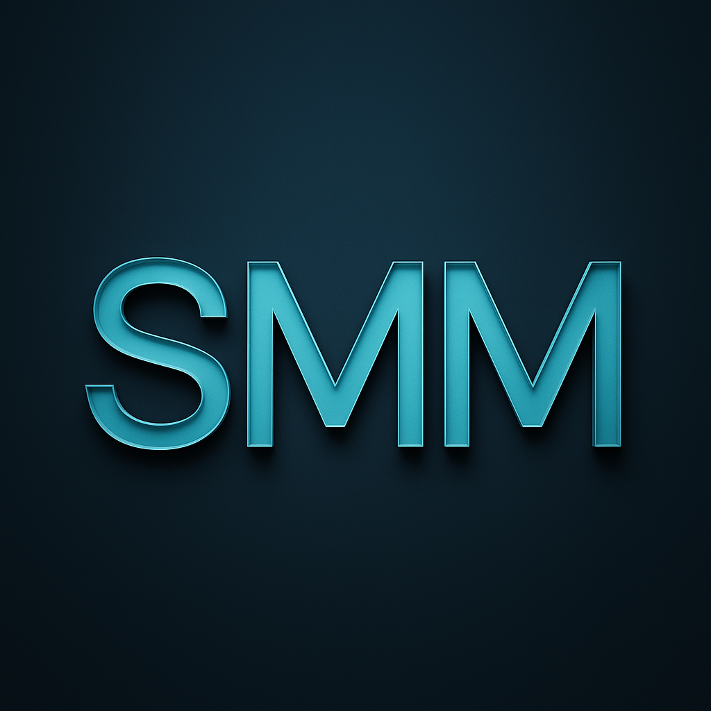 3D text ‘SMM’ in bold red letters on a dark background, representing Social Media Marketing